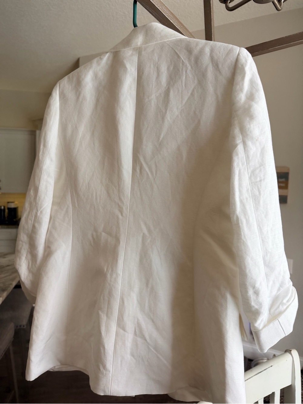 Calvin Klein White Women's Single-Button Blazer - Picture 7 of 8